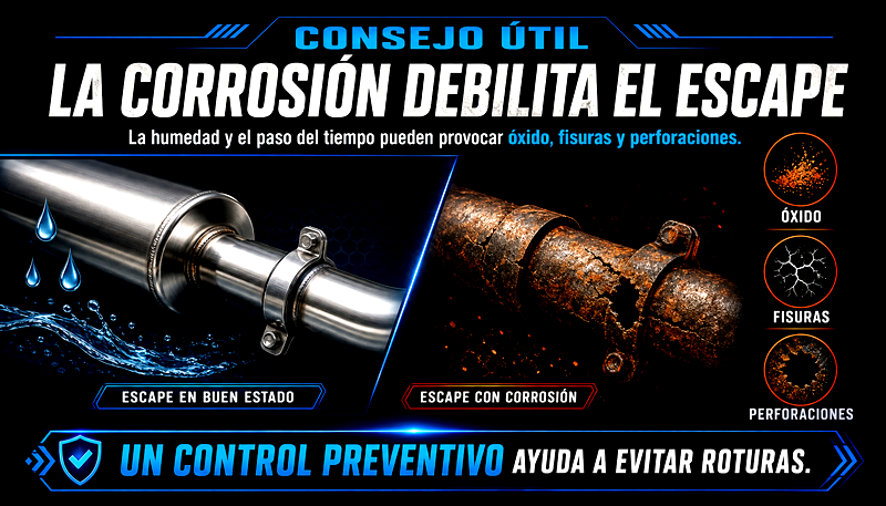 Consejo sobre la corrosión del sistema de escape
